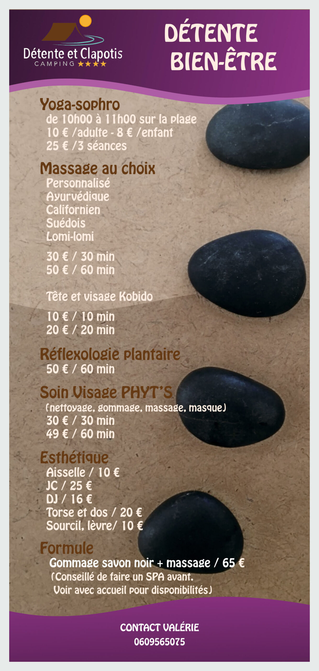 Séjour Romantique 25 Valérie Mazard - massages soins bien-être et sophrologie au camping Détente et Clapotis, Lac de Paladru